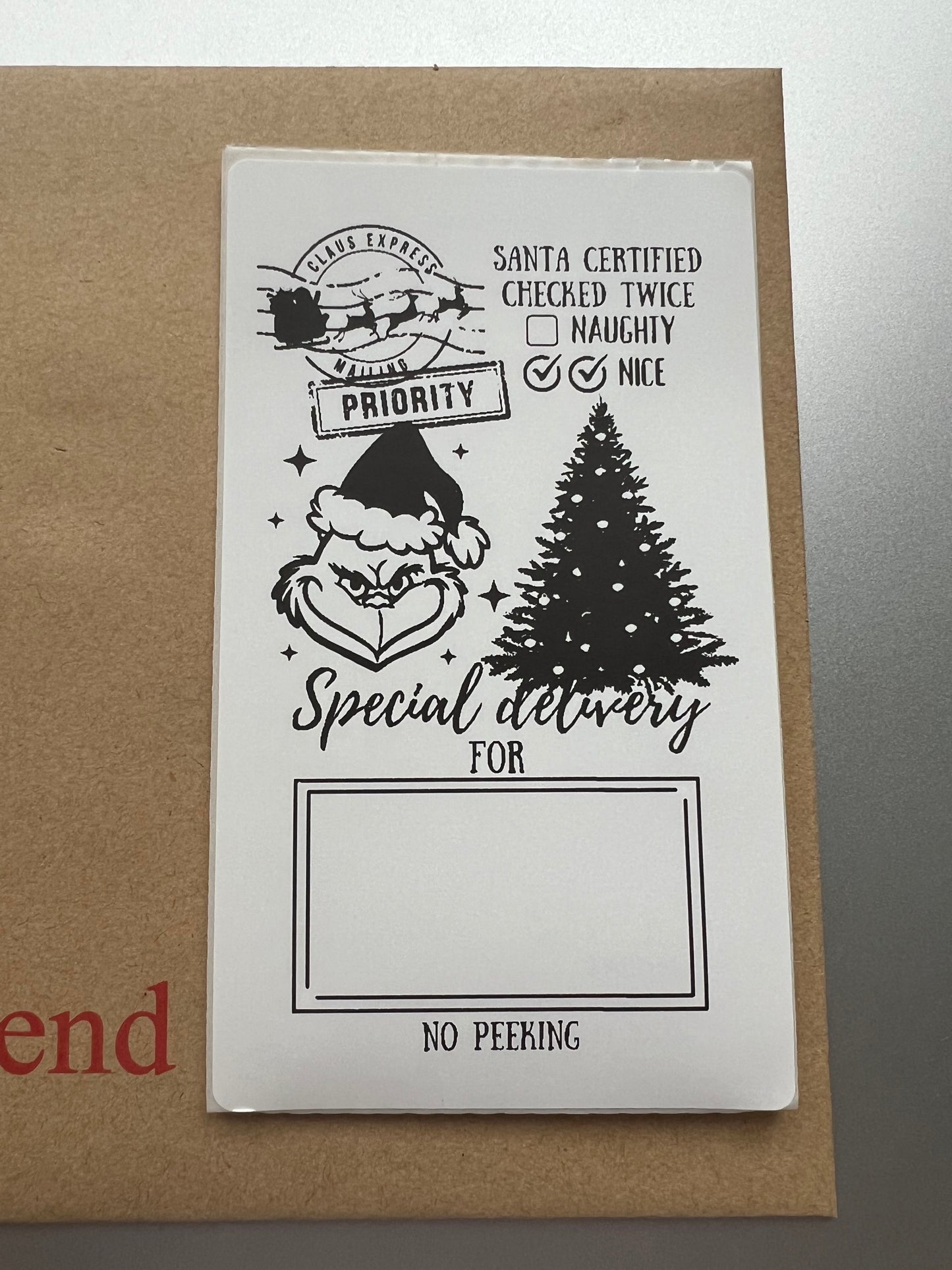 Grinch postage labels