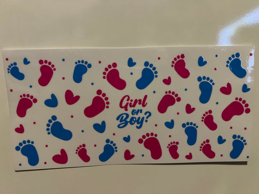 Girl or boy gender reveal wrap (LE)