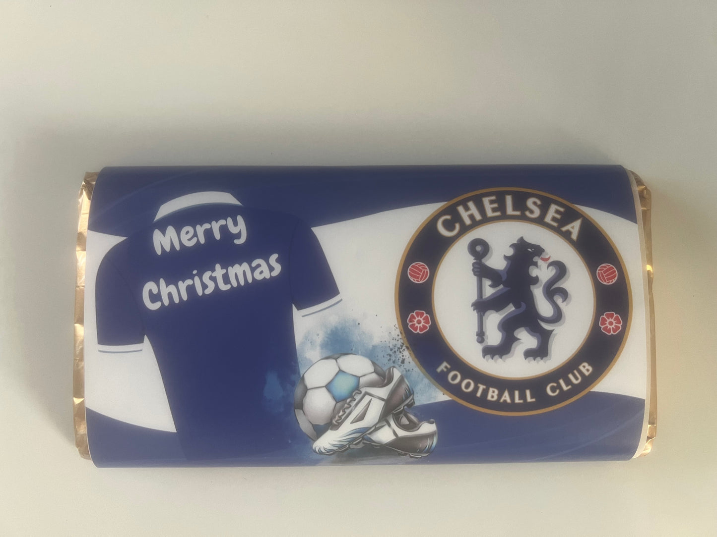 Football team chocolate wrapper (chocolate not included)