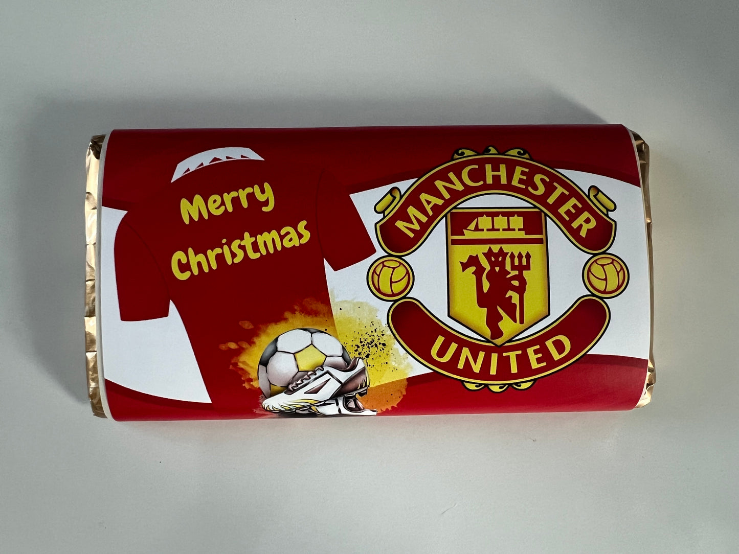 Football team chocolate wrapper (chocolate not included)