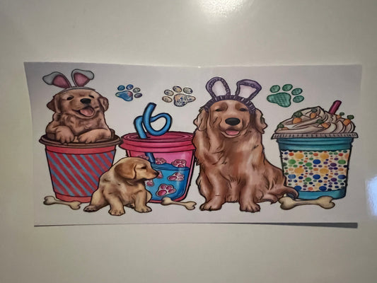 Golden dog Easter wrap