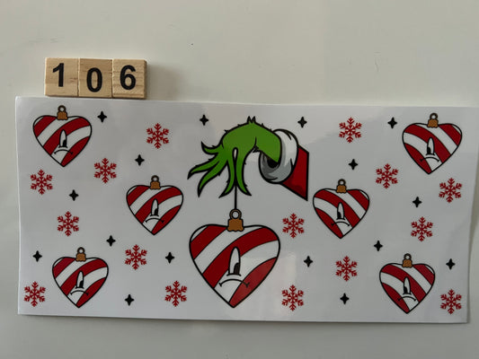 Grinch bauble wrap (106) (L)