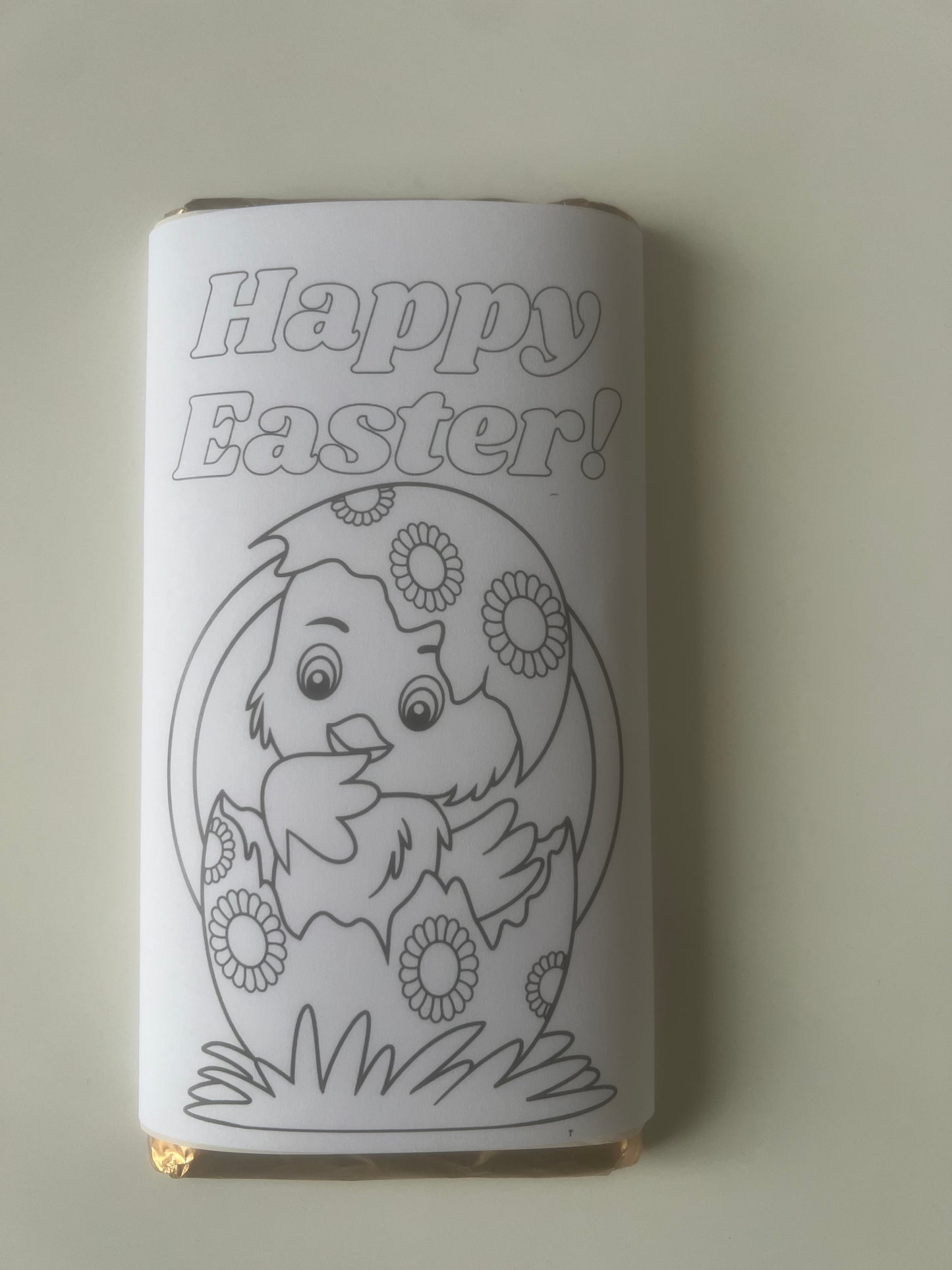 Easter colour your own set of 6  chocolate bar wrapper