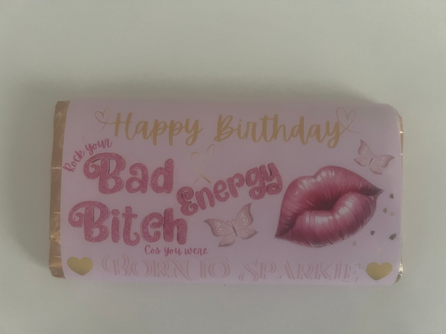 Happy birthday PLouise born to sparkle chocolate bar wrapper