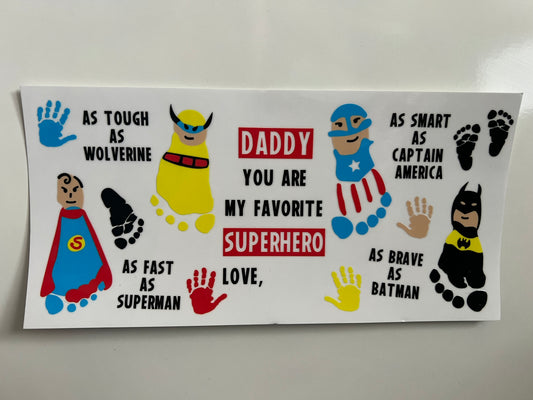 Daddy superhero wrap