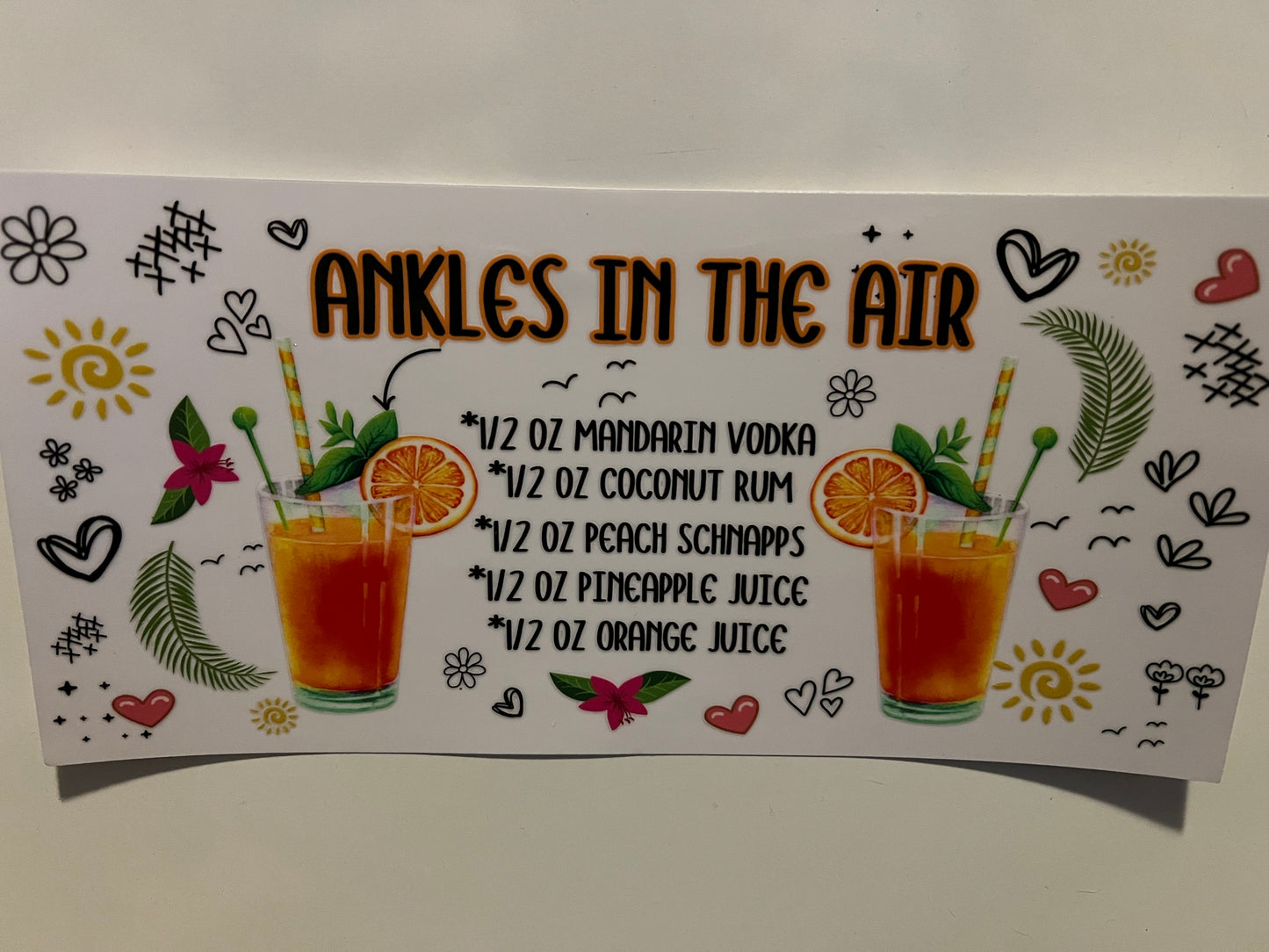 Ankles in the air cocktail wrap