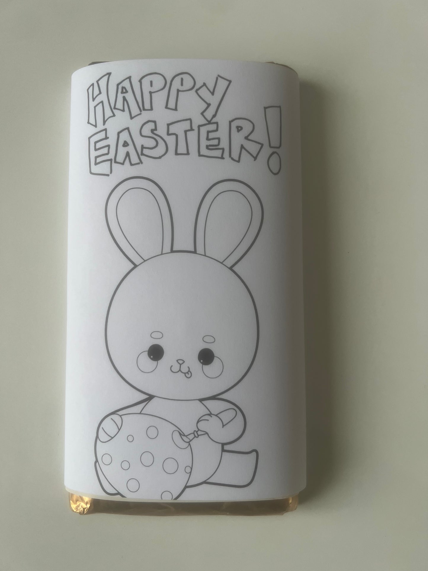 Easter colour your own set of 6  chocolate bar wrapper