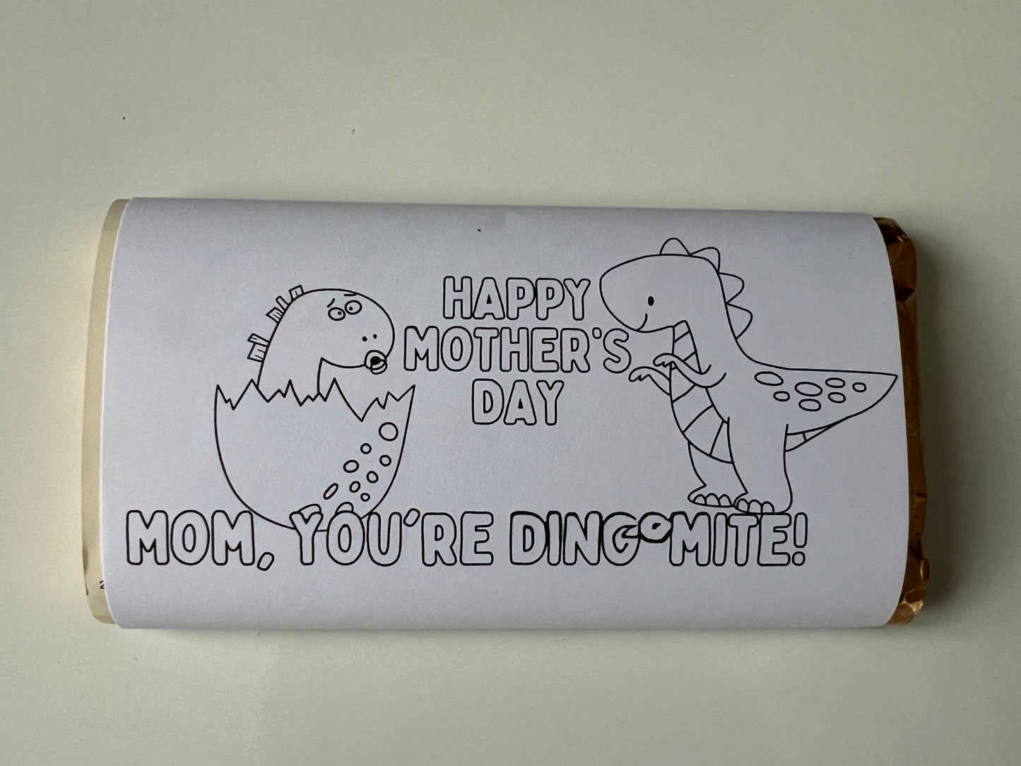 Mothers day colour your own set of 6  chocolate bar wrapper