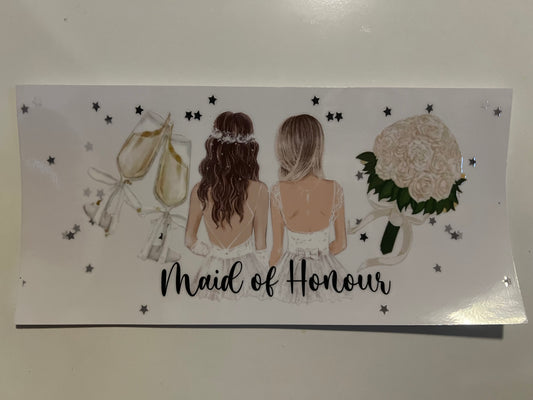 Maid of honour silver background wrap exclusive