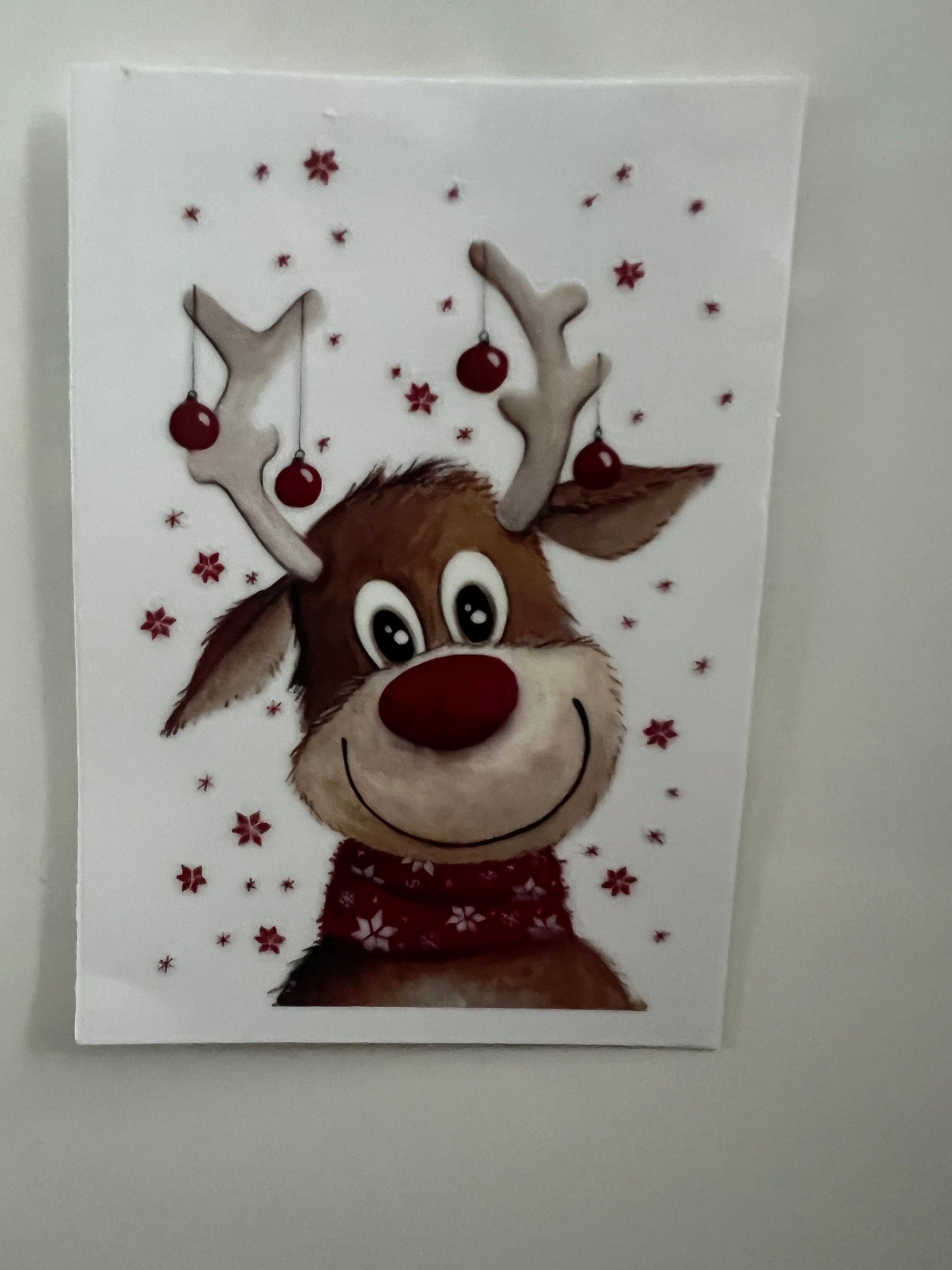 Cute Christ reindeer decal