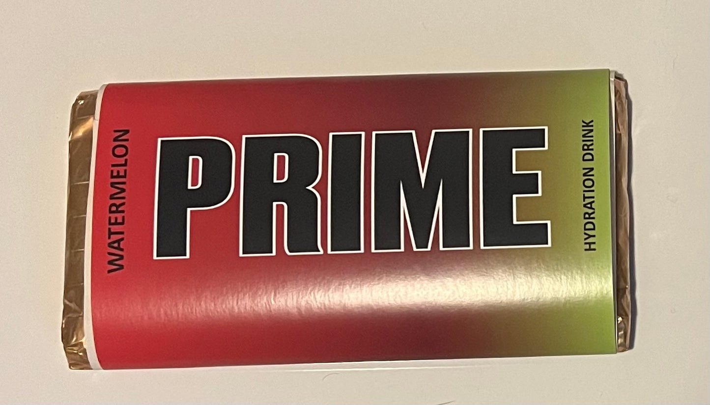 Prime chocolate bar wrappers