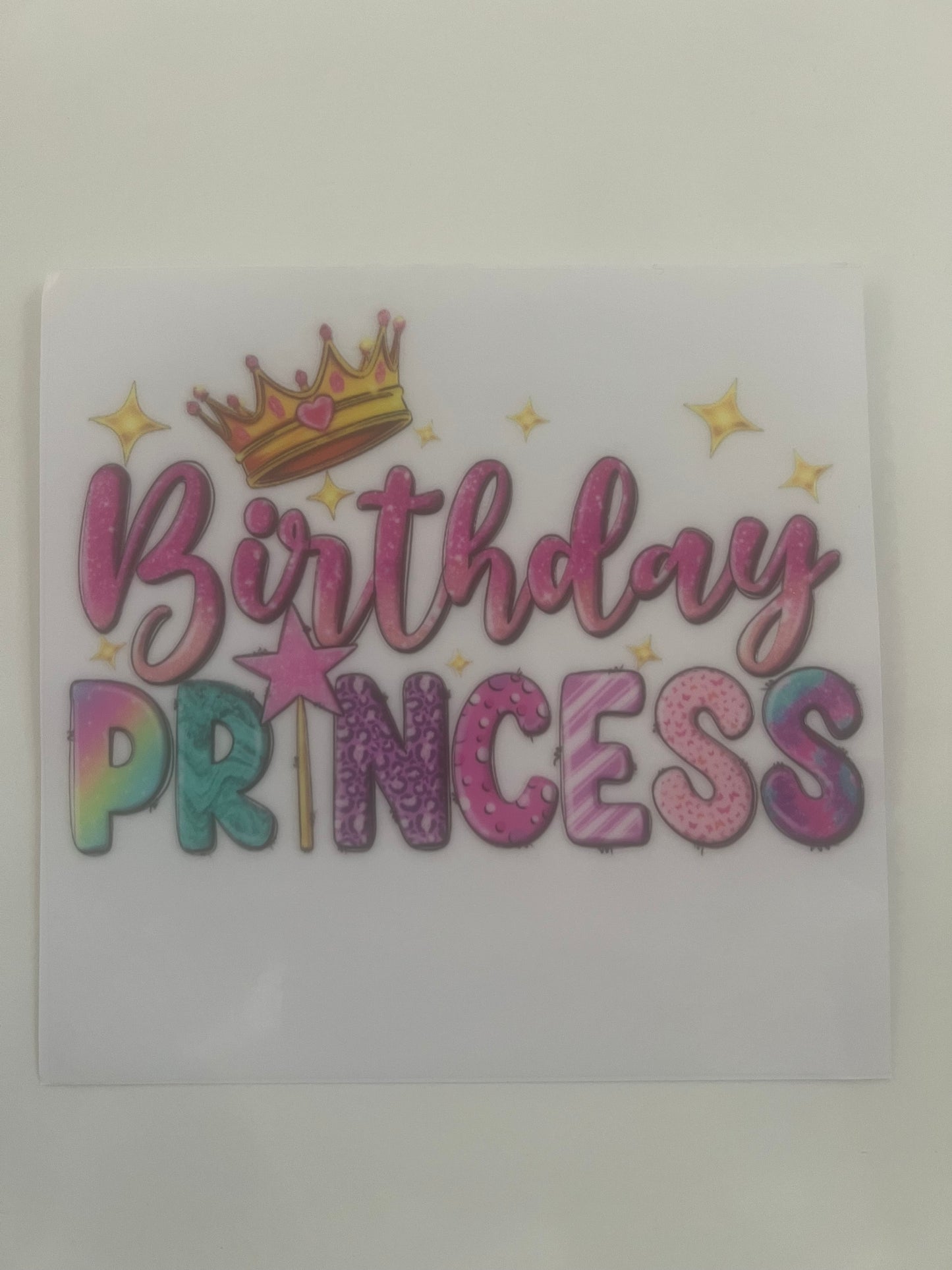 Birthday princess decal