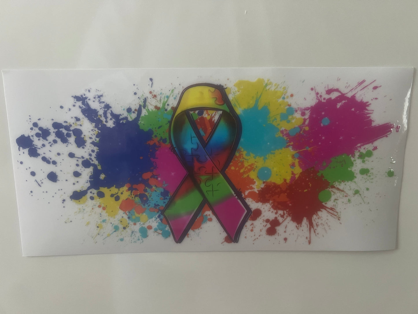 Autism ribbon wrap