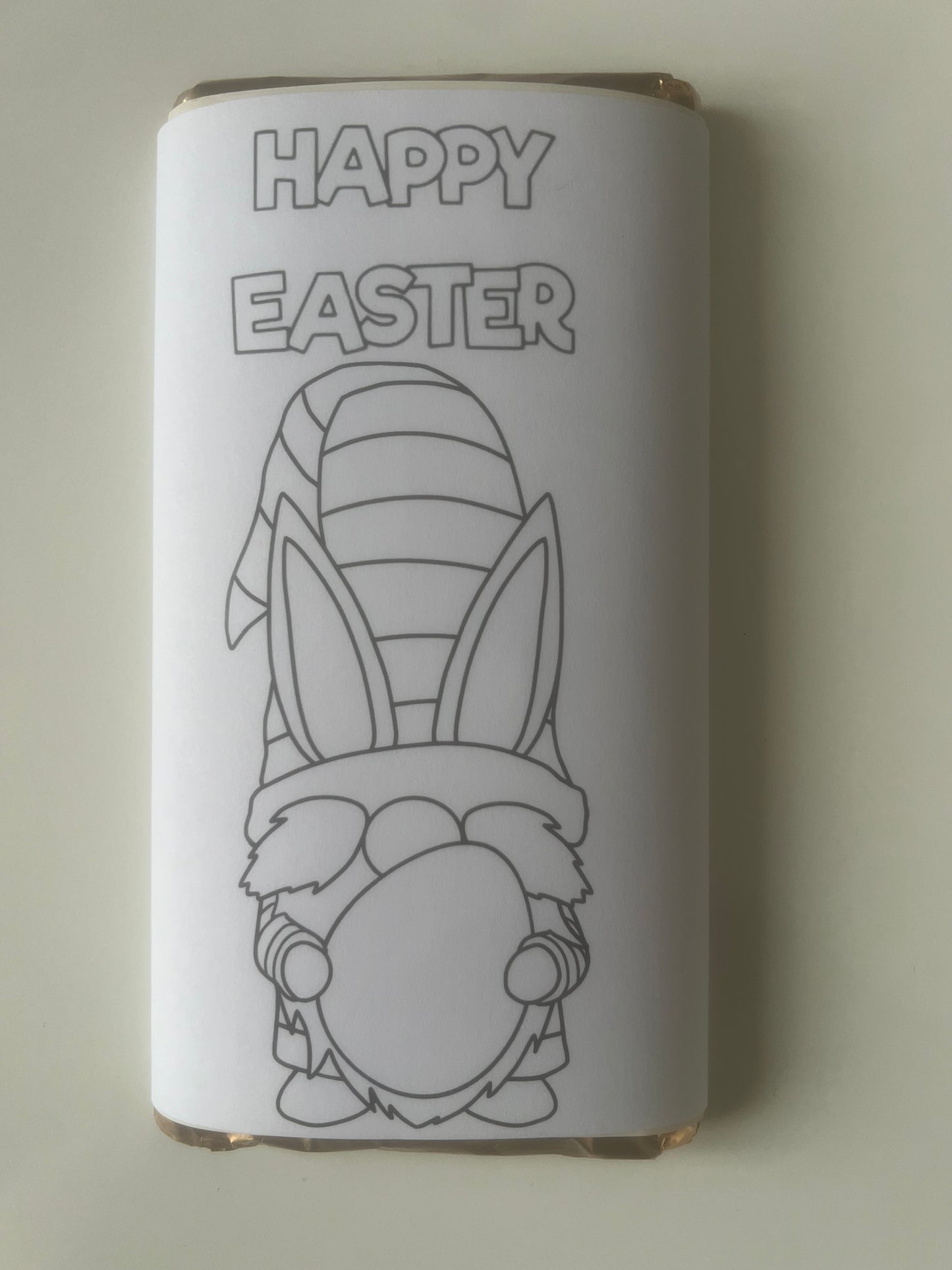 Easter colour your own set of 6  chocolate bar wrapper