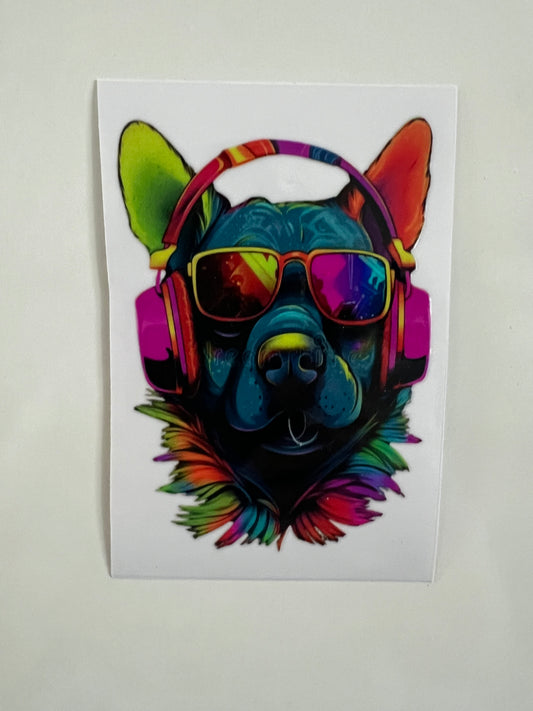 Bully in headphones decal