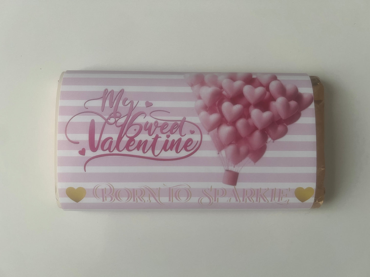 My sweet valentines plouise born to sparkle chocolate bar wrapper