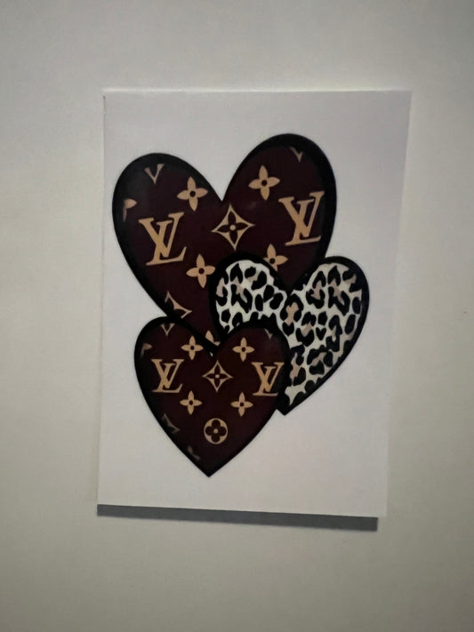 Designer inspired hearts decal exclusive