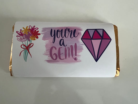 Your a gem chocolate bar wrapper (chocolate not included)