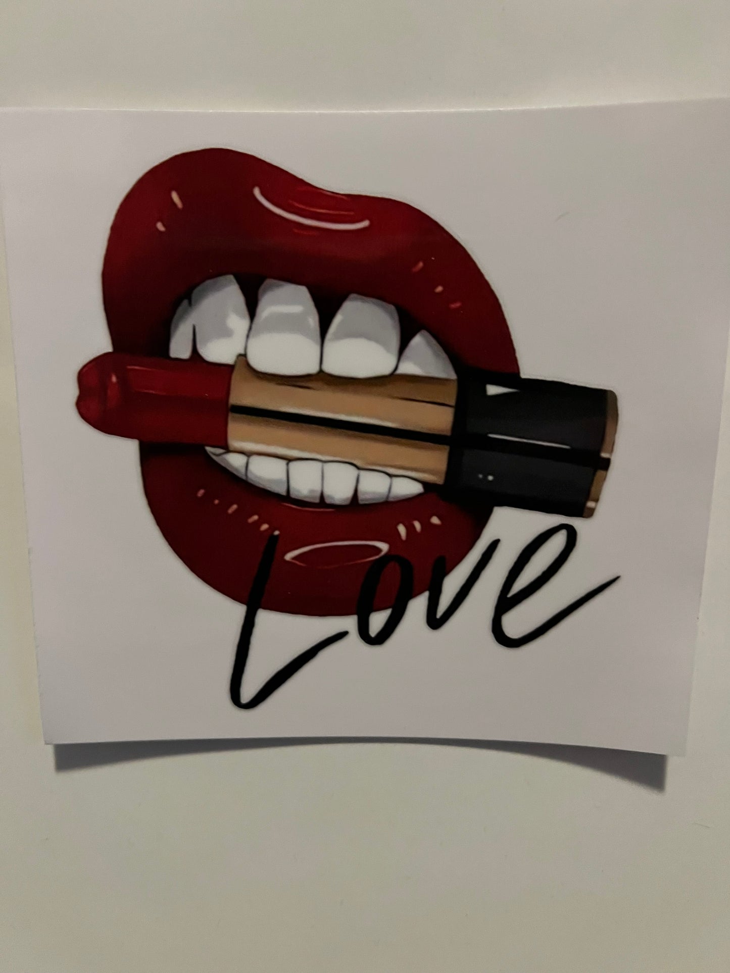 Love lips decal