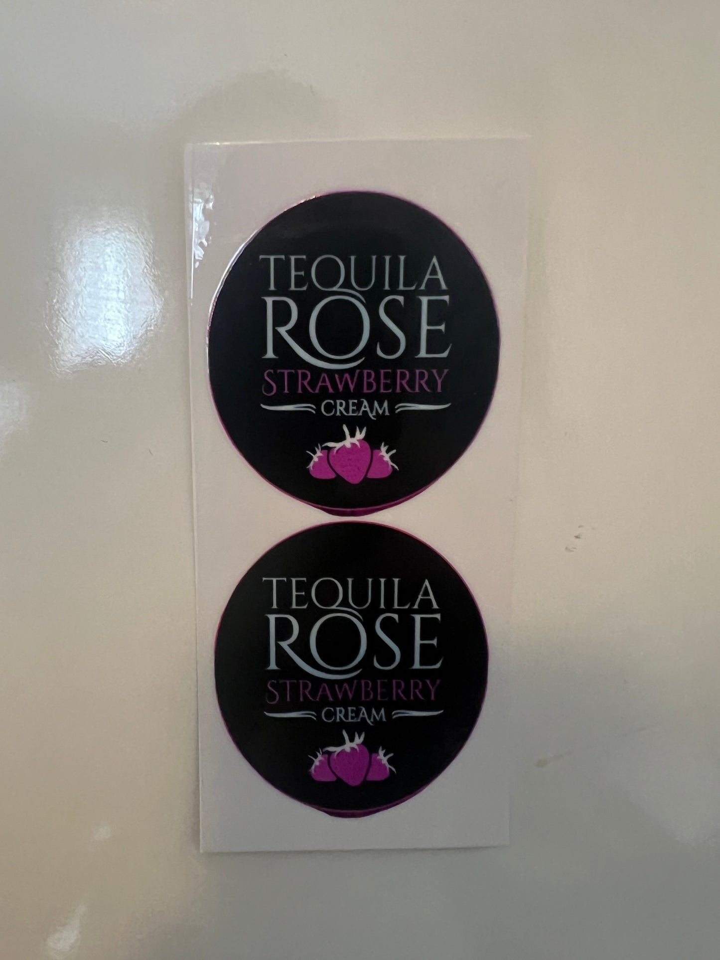 Tequila rose shot glass decal x 2