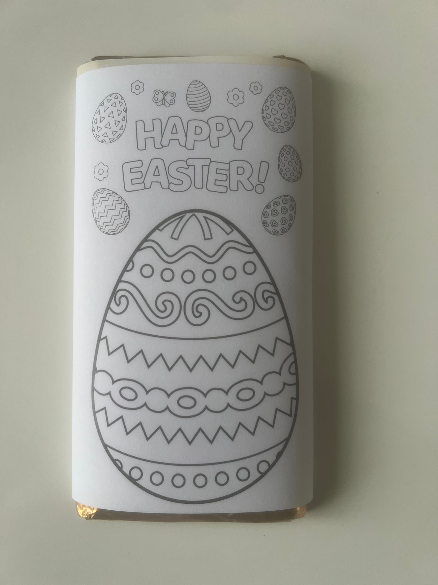 Easter colour your own set of 6  chocolate bar wrapper