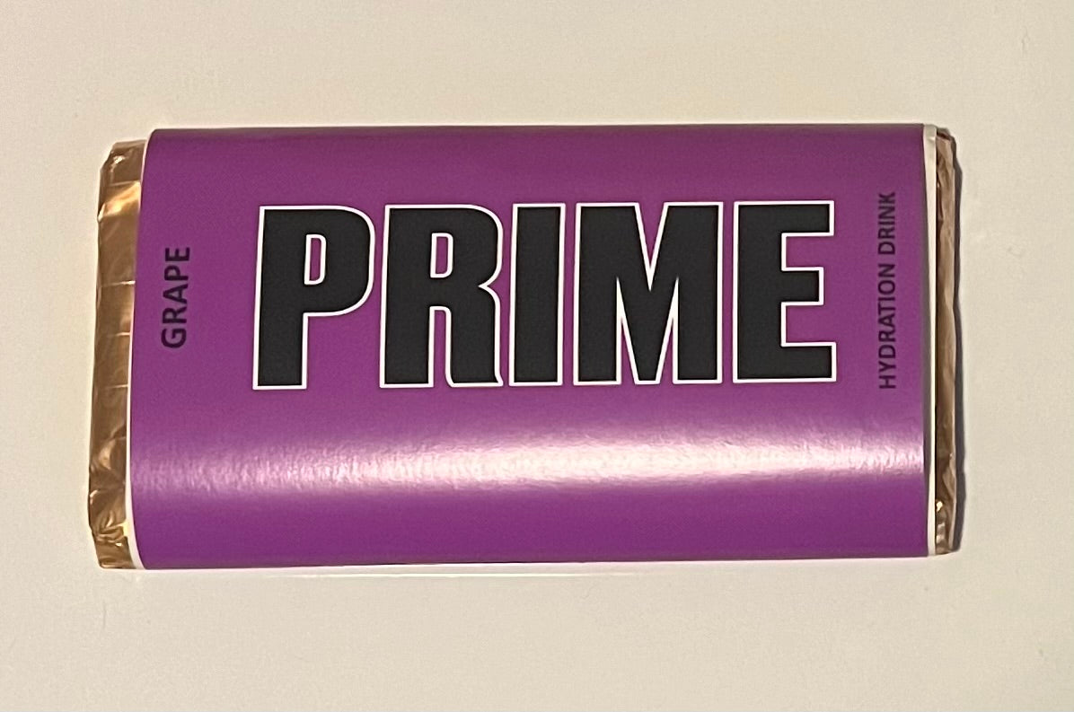 Prime chocolate bar wrappers