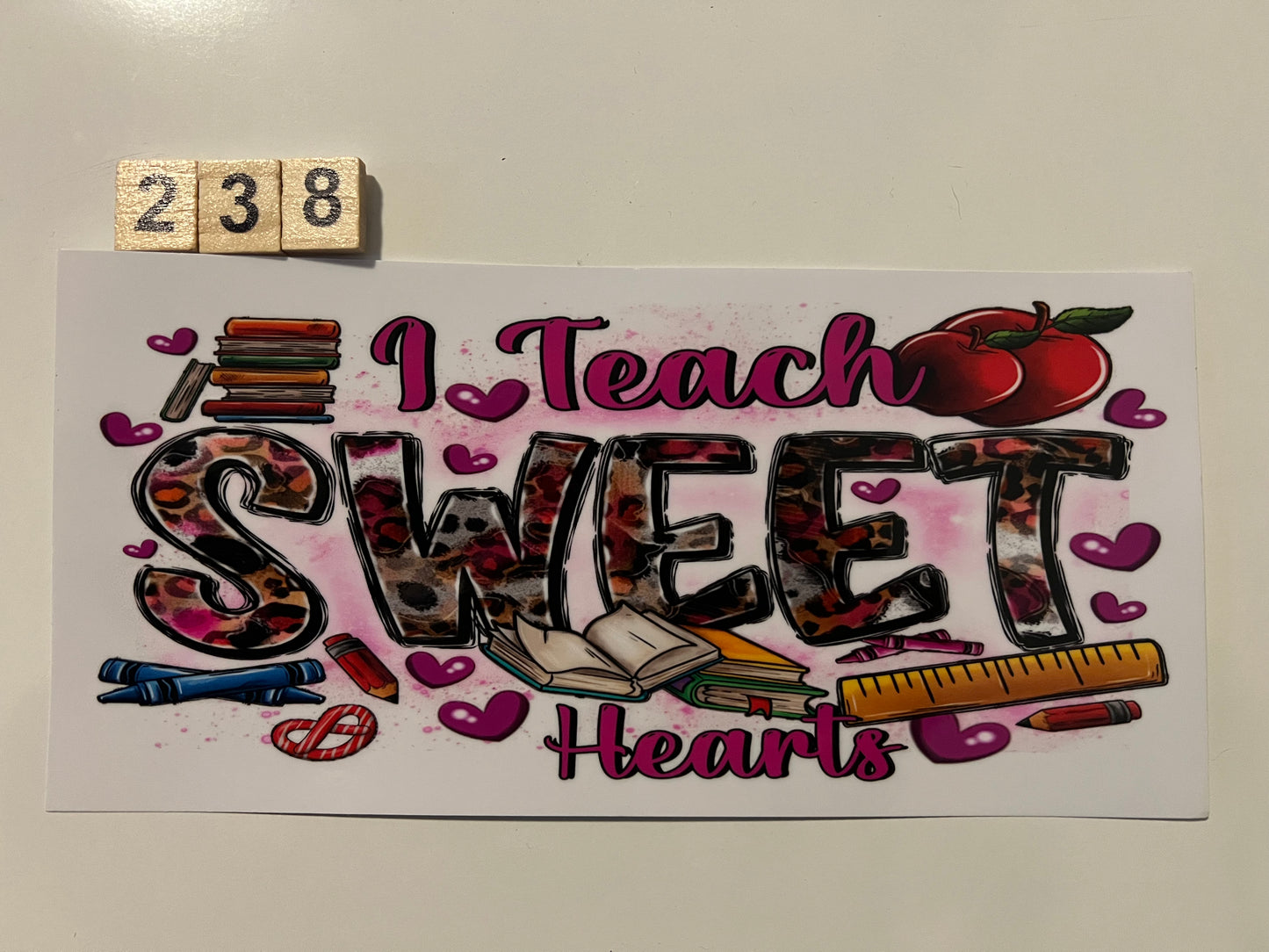 I teach sweet hearts wrap (238) (L)