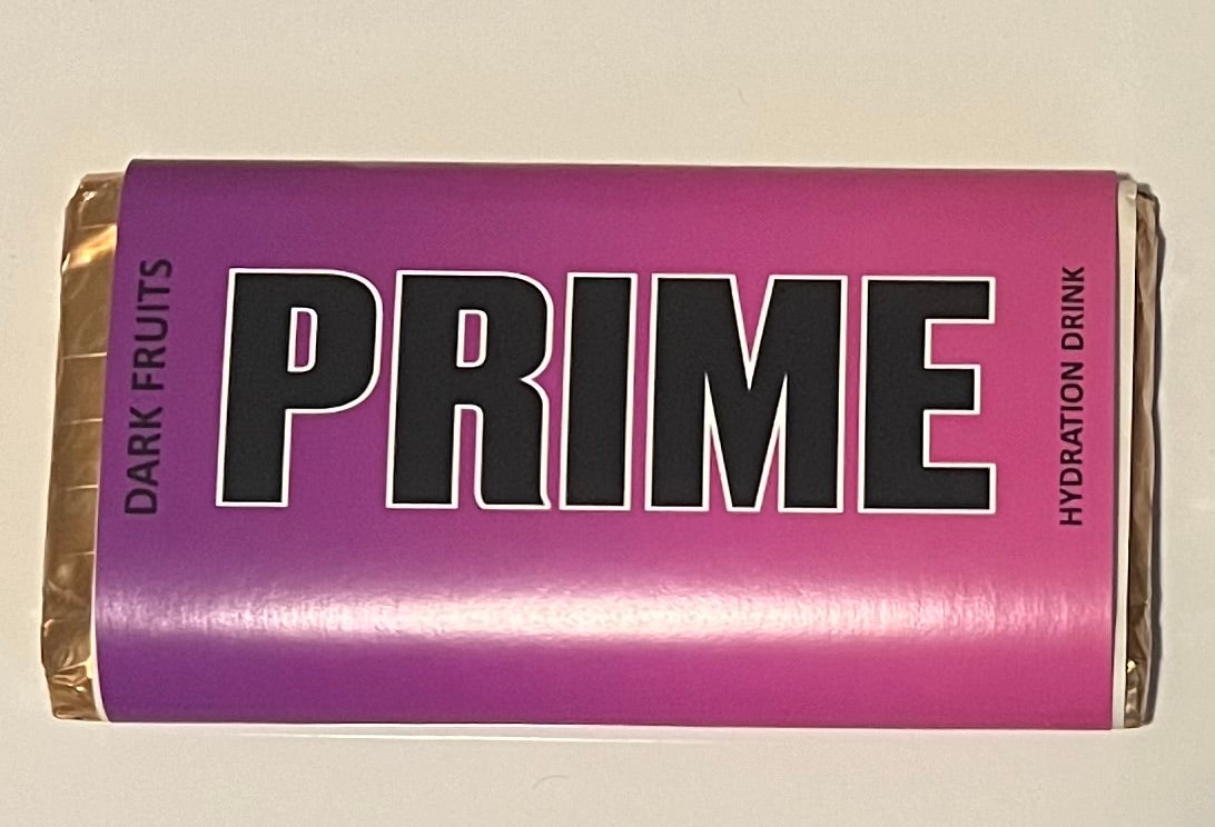 Prime chocolate bar wrappers