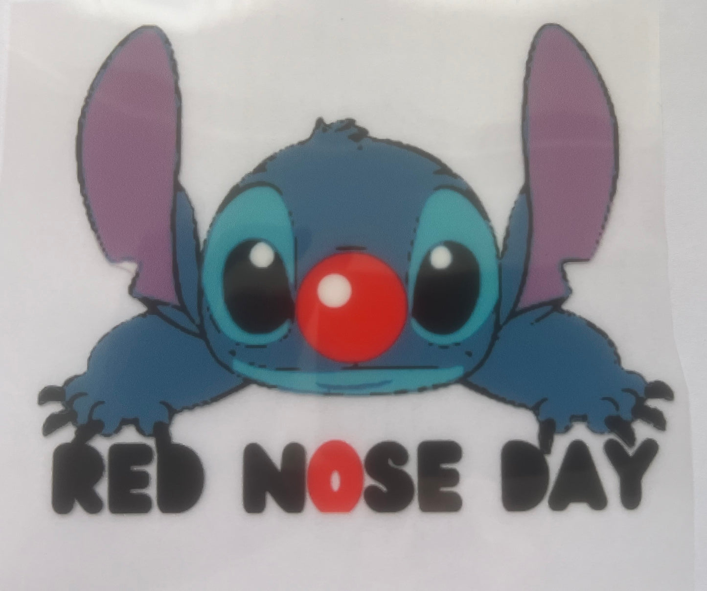 Stitch Red Nose Day V2 DTF transfer