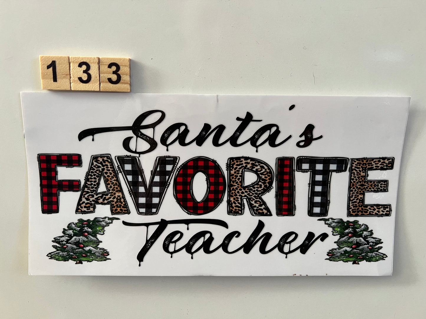 Santas favourite teacher wrap (133) (L)