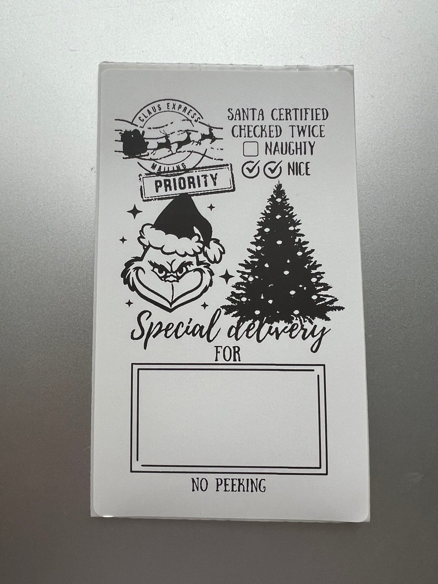 Grinch postage labels