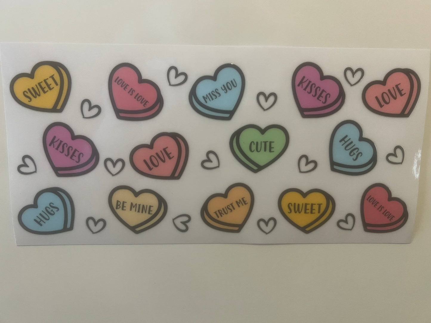 Love heart sweets valentines wrap