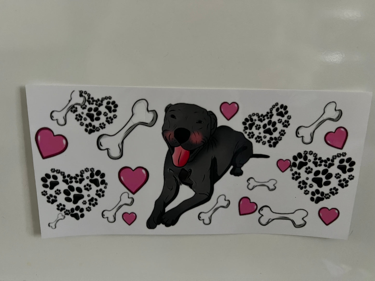 Bull terrier love heart wrap