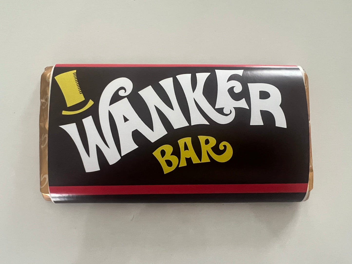 Wanker bar chocolate bar wrapper