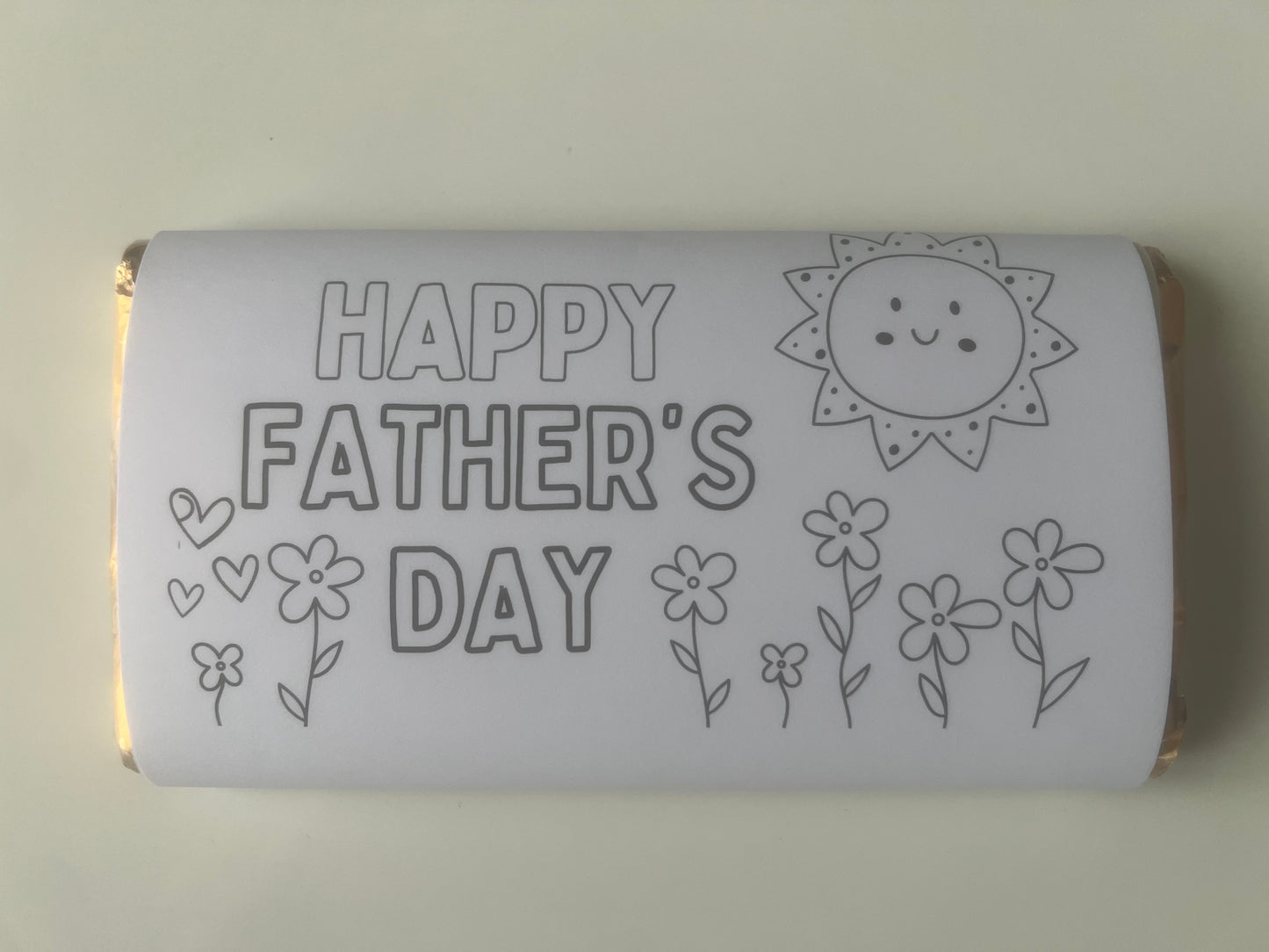 Fathers  day colour your own set of 6  chocolate bar wrapper