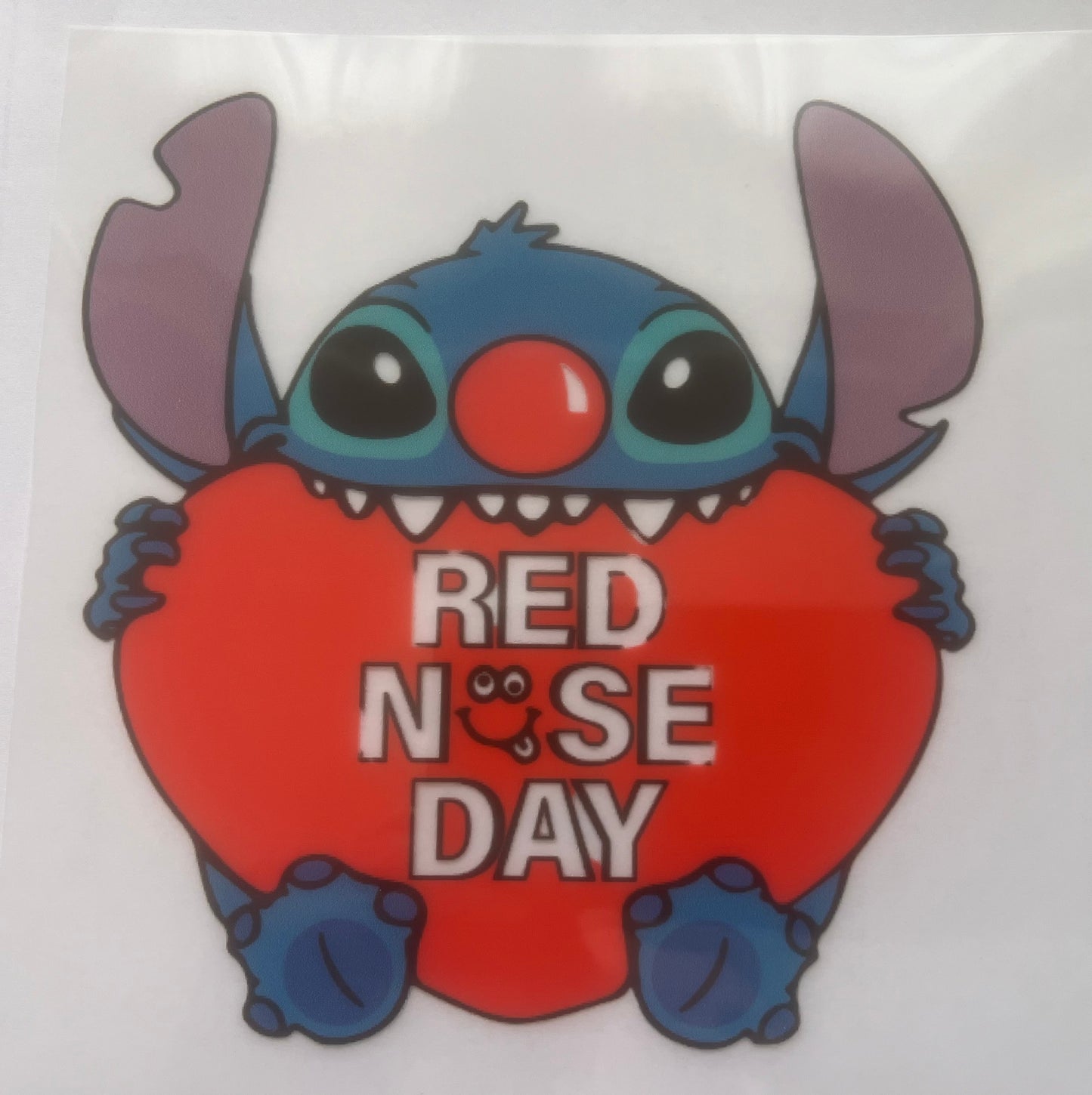 Stitch Red Nose Day V1 DTF transfer