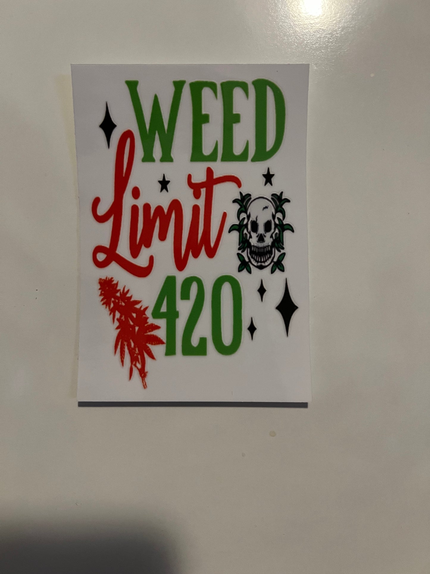 Weed limit 420 decal exclusive