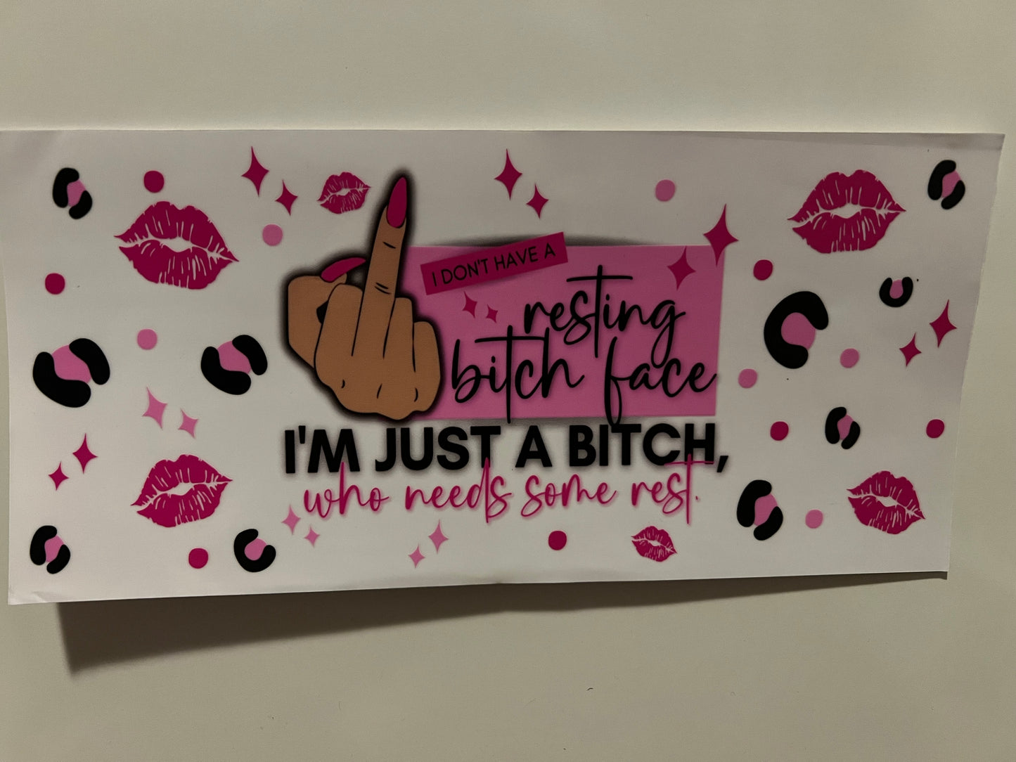 Resting bitch face wrap