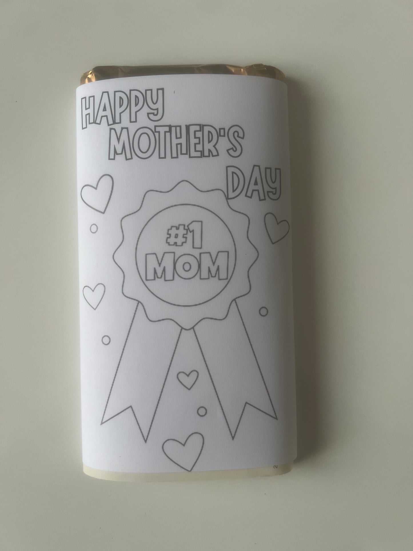 Mothers day colour your own set of 6  chocolate bar wrapper