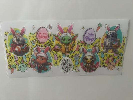 Happy easter baby yoda and friends wrap