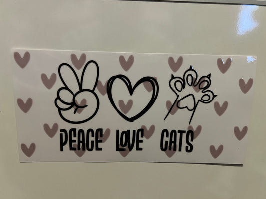 Peace Love Cats wrap (L)