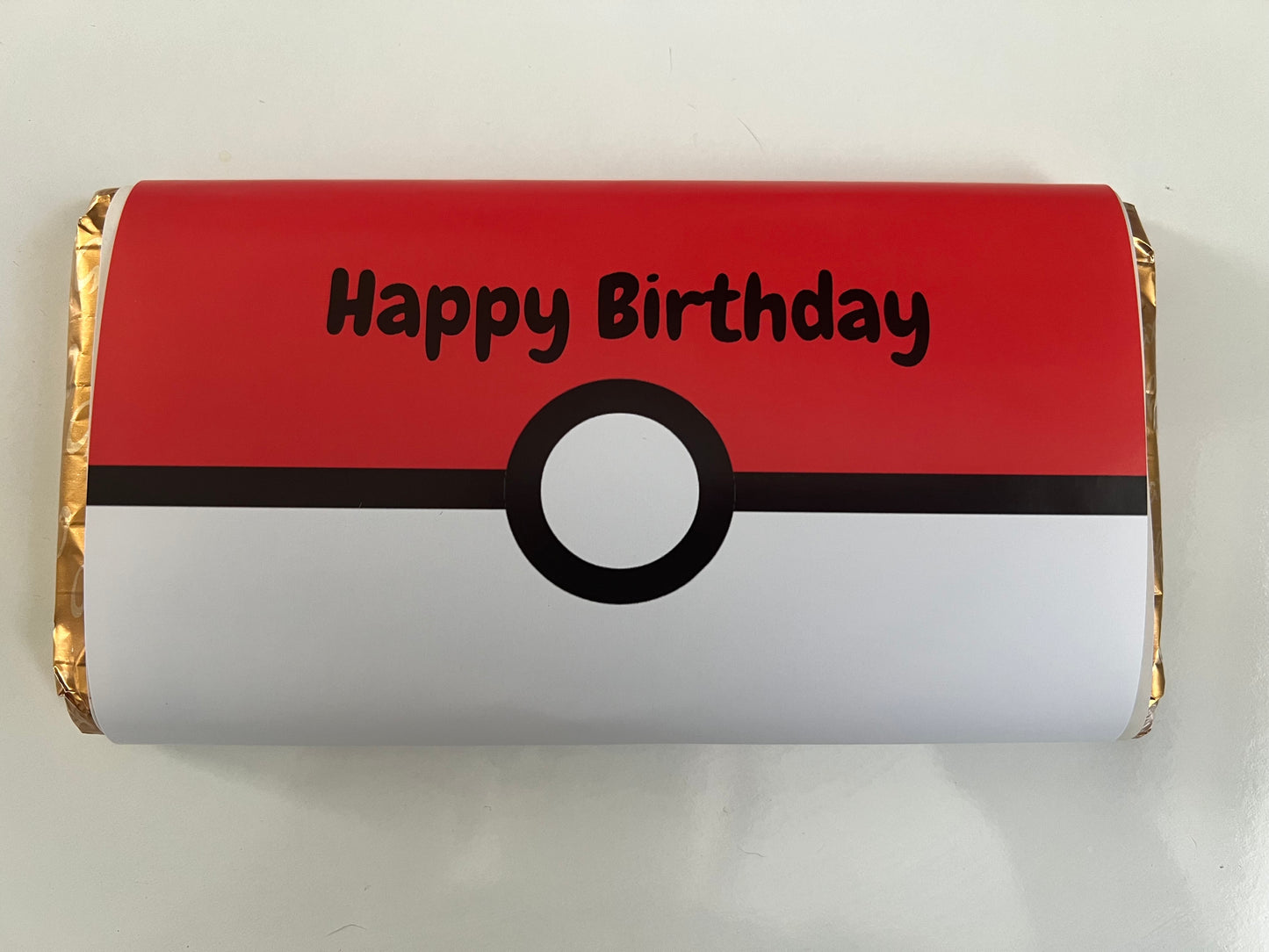 happy birthday chocolate bar wrapper - pokemon