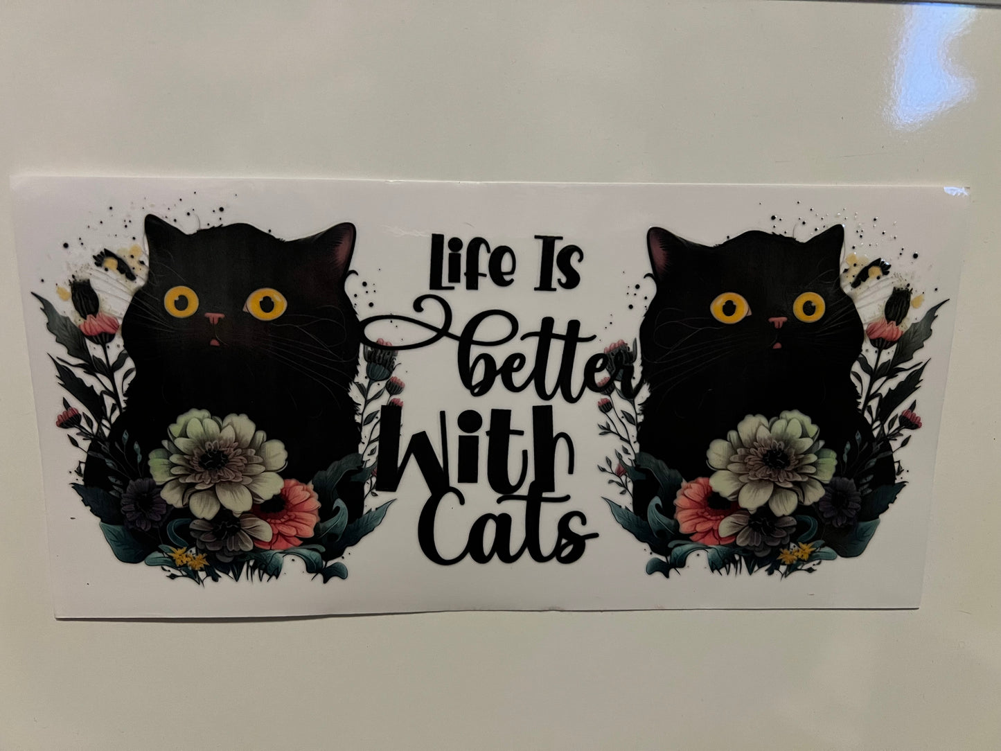 Life is better with cats wrap (L)