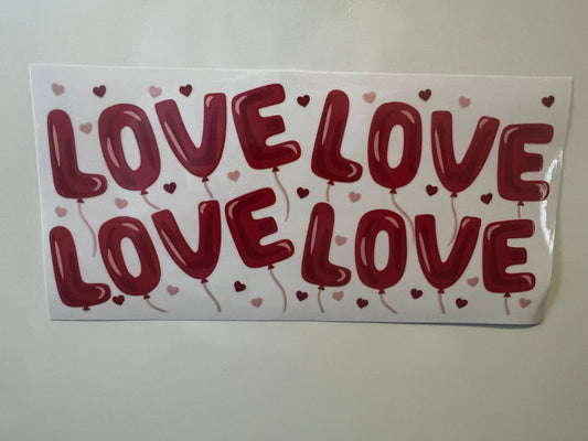 Love balloons valentines wrap