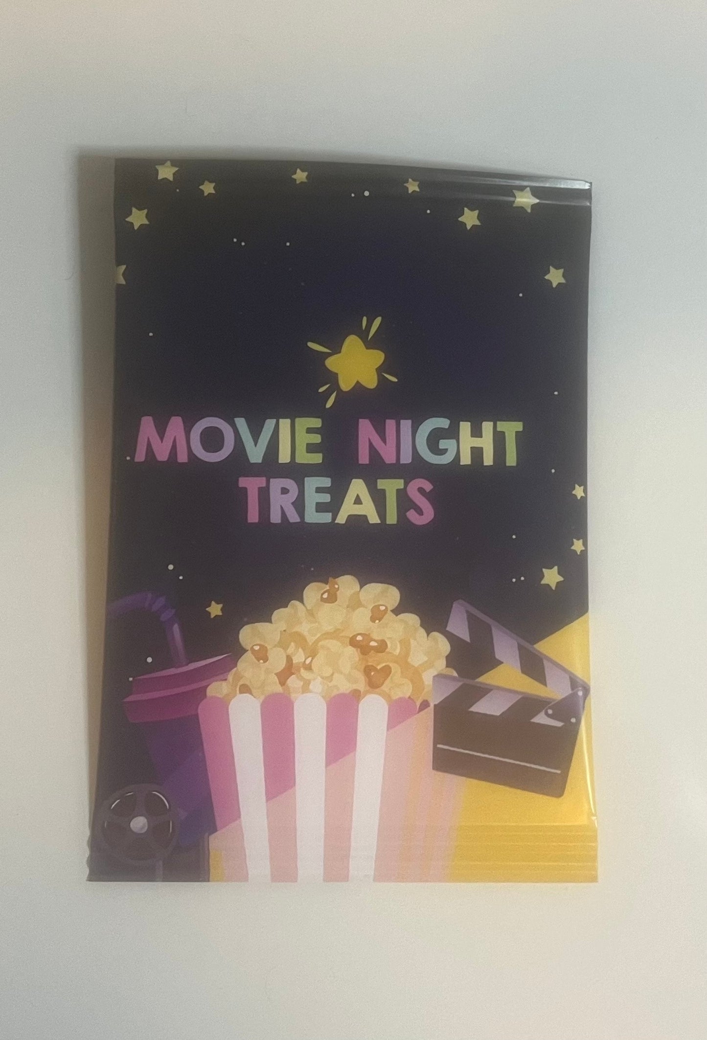 “Movie night treats” treat bag exclusive design