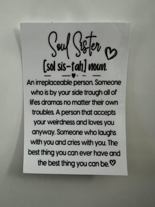 Soul sista decal