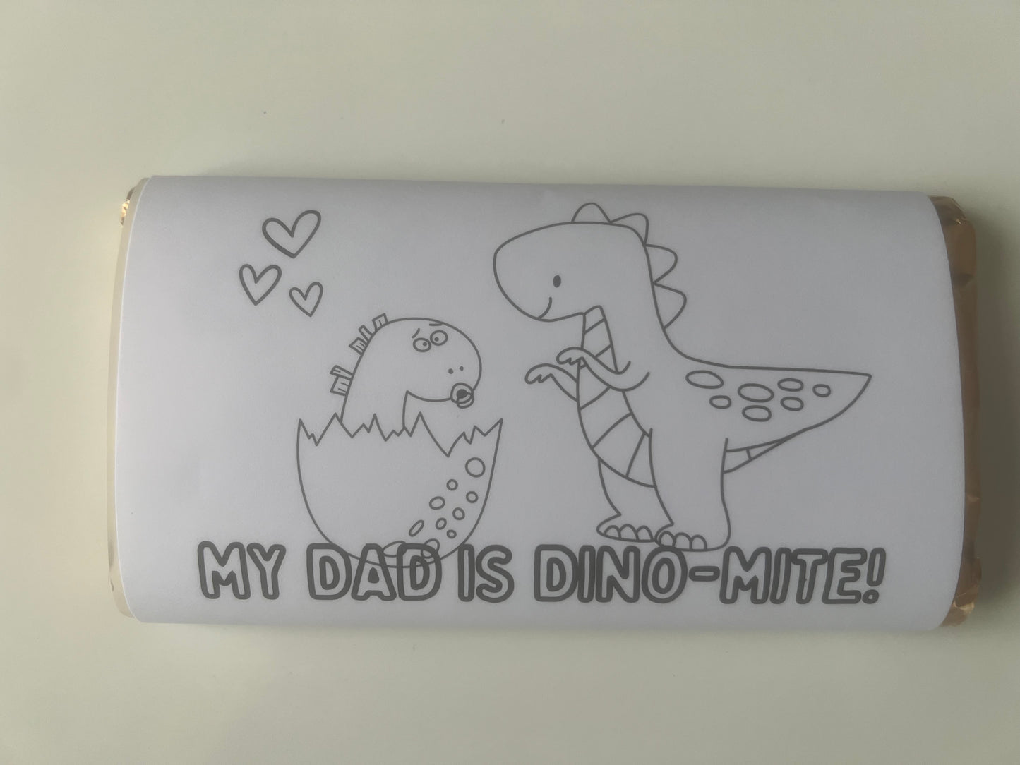 Fathers  day colour your own set of 6  chocolate bar wrapper