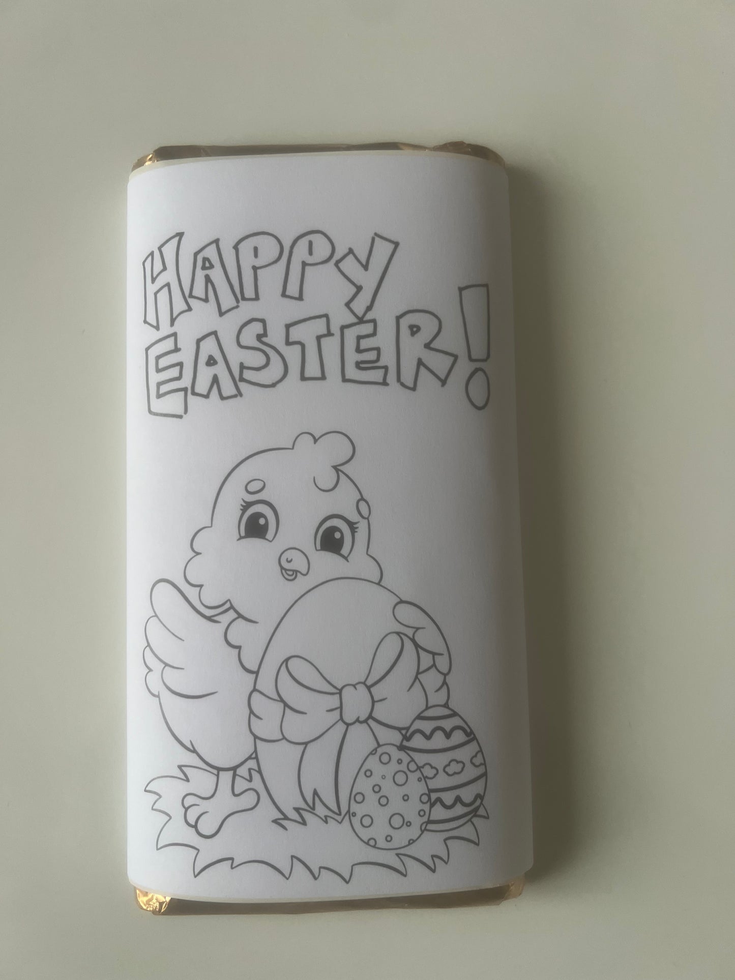 Easter colour your own set of 6  chocolate bar wrapper