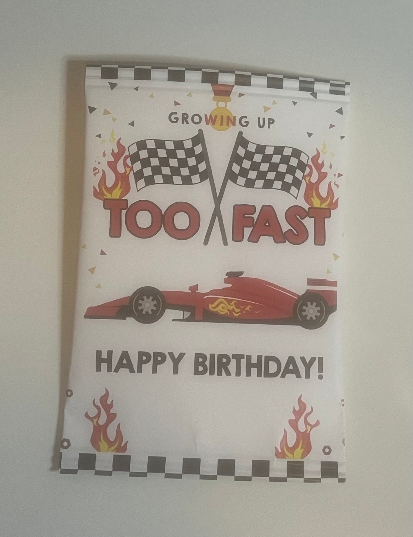 Race car happy birthday treat bag exclusive design