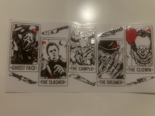 Horror character on cards wrap